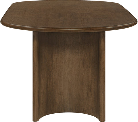 Camden 94" Brown Oak Veneer And Solid Wood Dining Table, 1 Piece