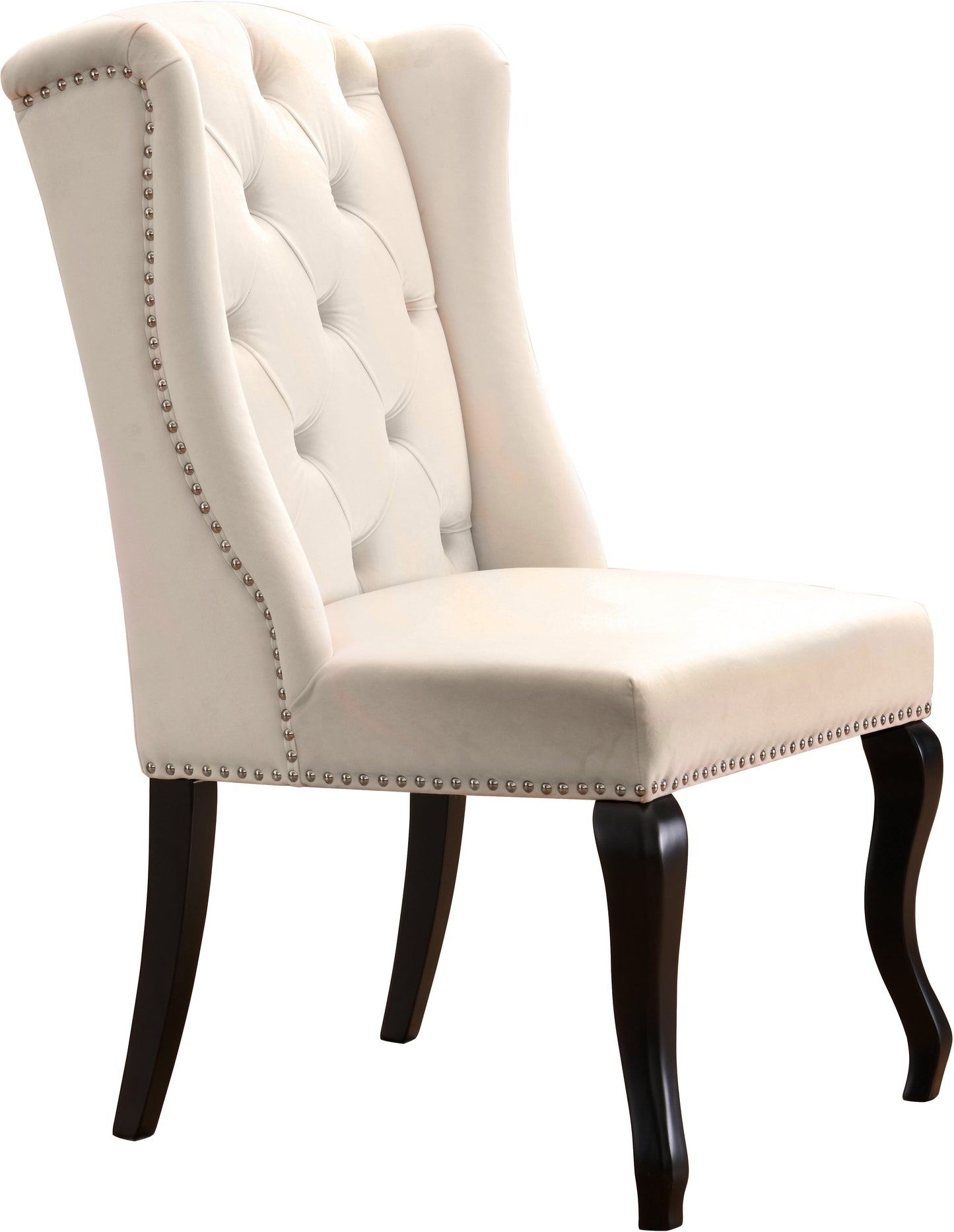 aria cream velvet dining chair c