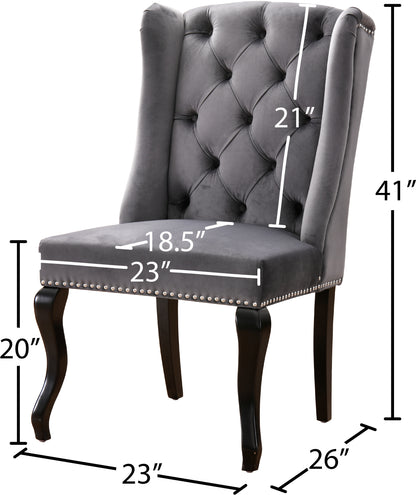 Aria Grey Velvet Dining Chair C