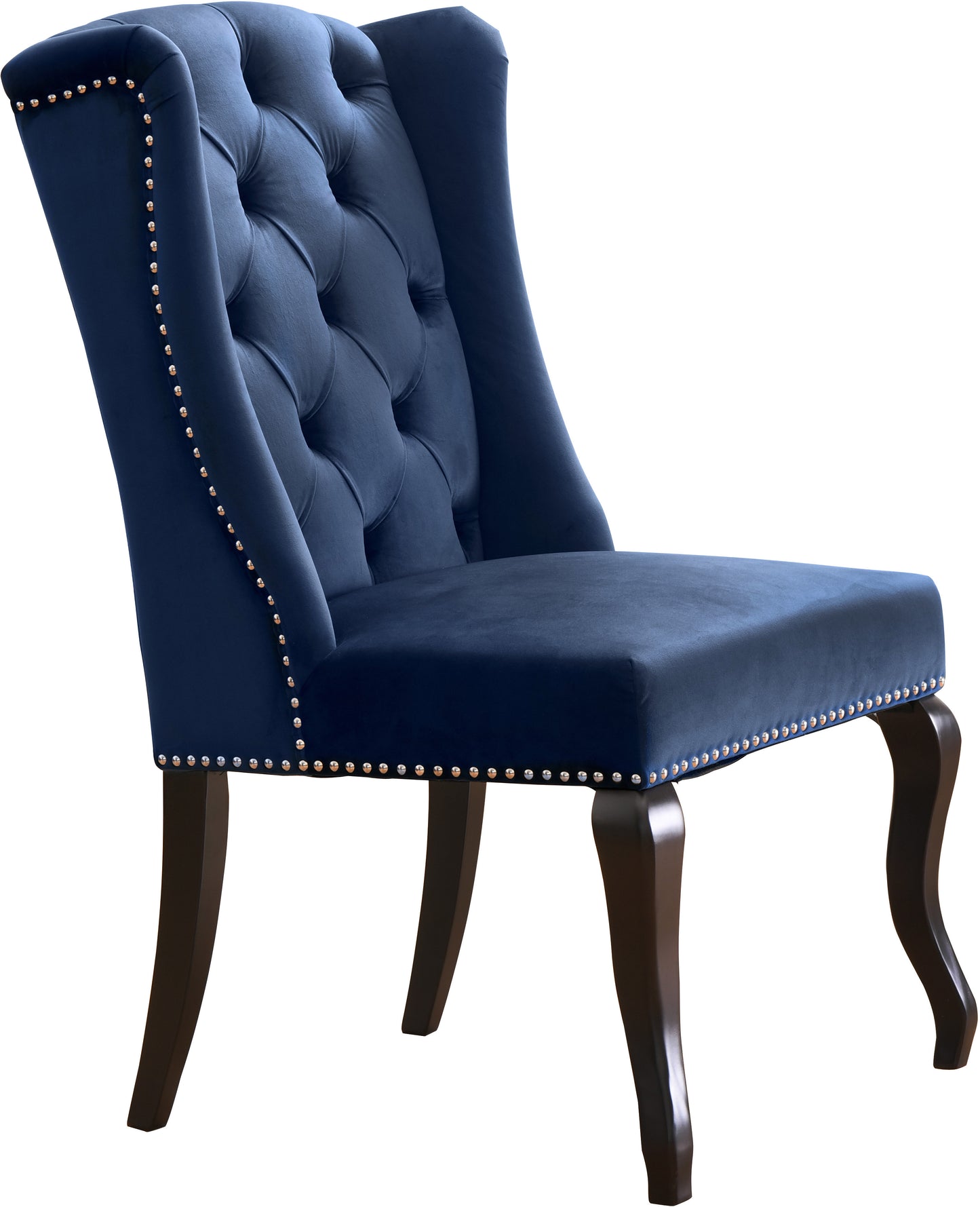 aria navy velvet dining chair c