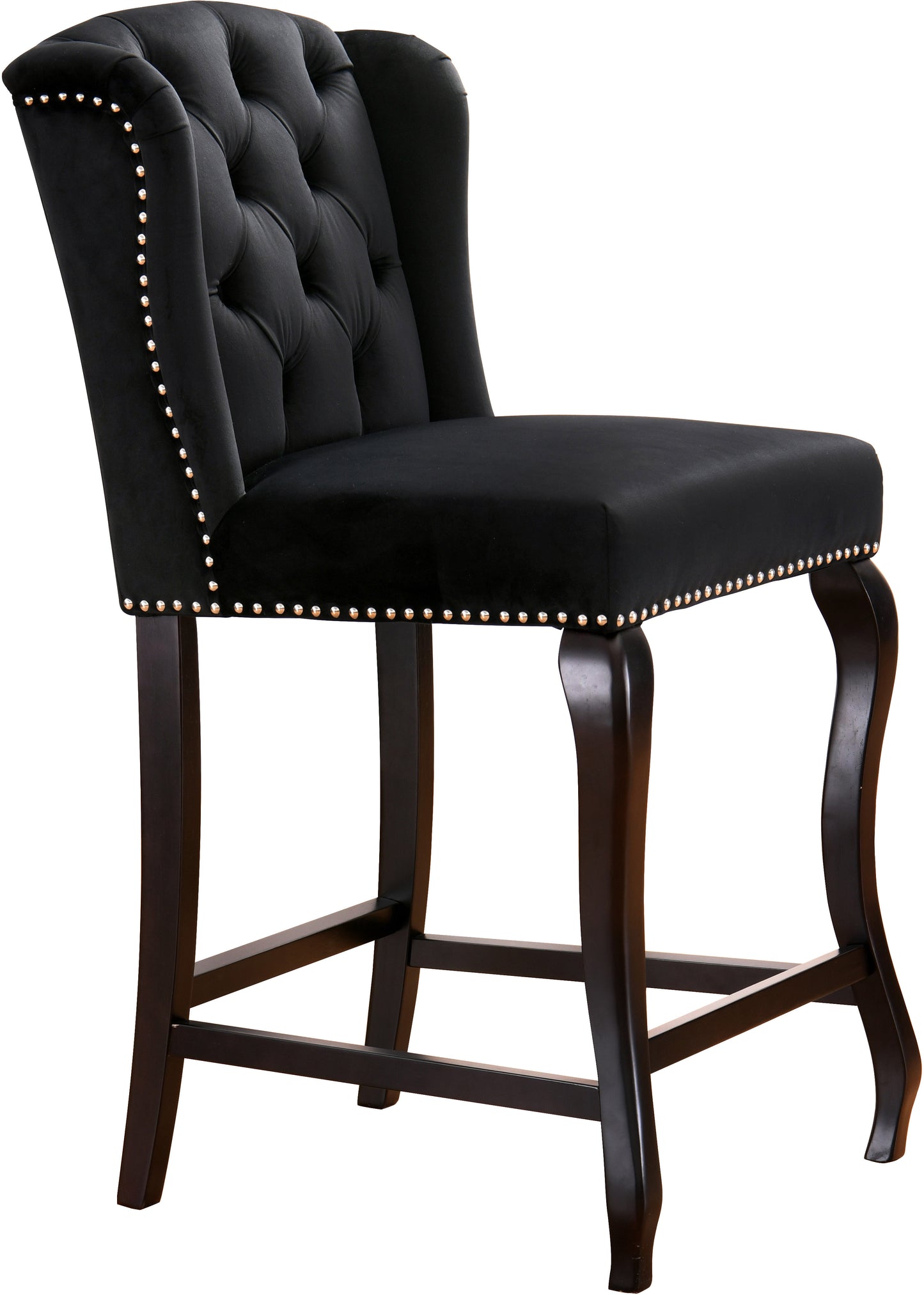 aria black velvet stool c