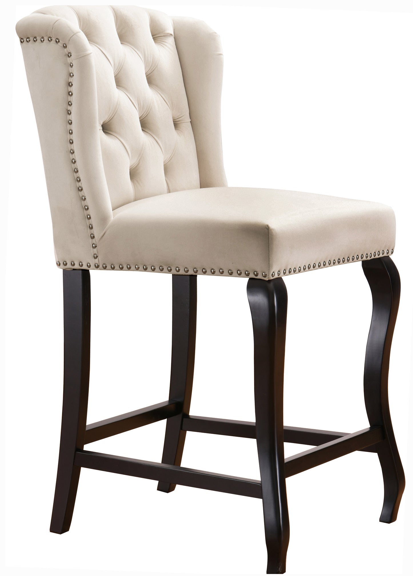 aria cream velvet stool c