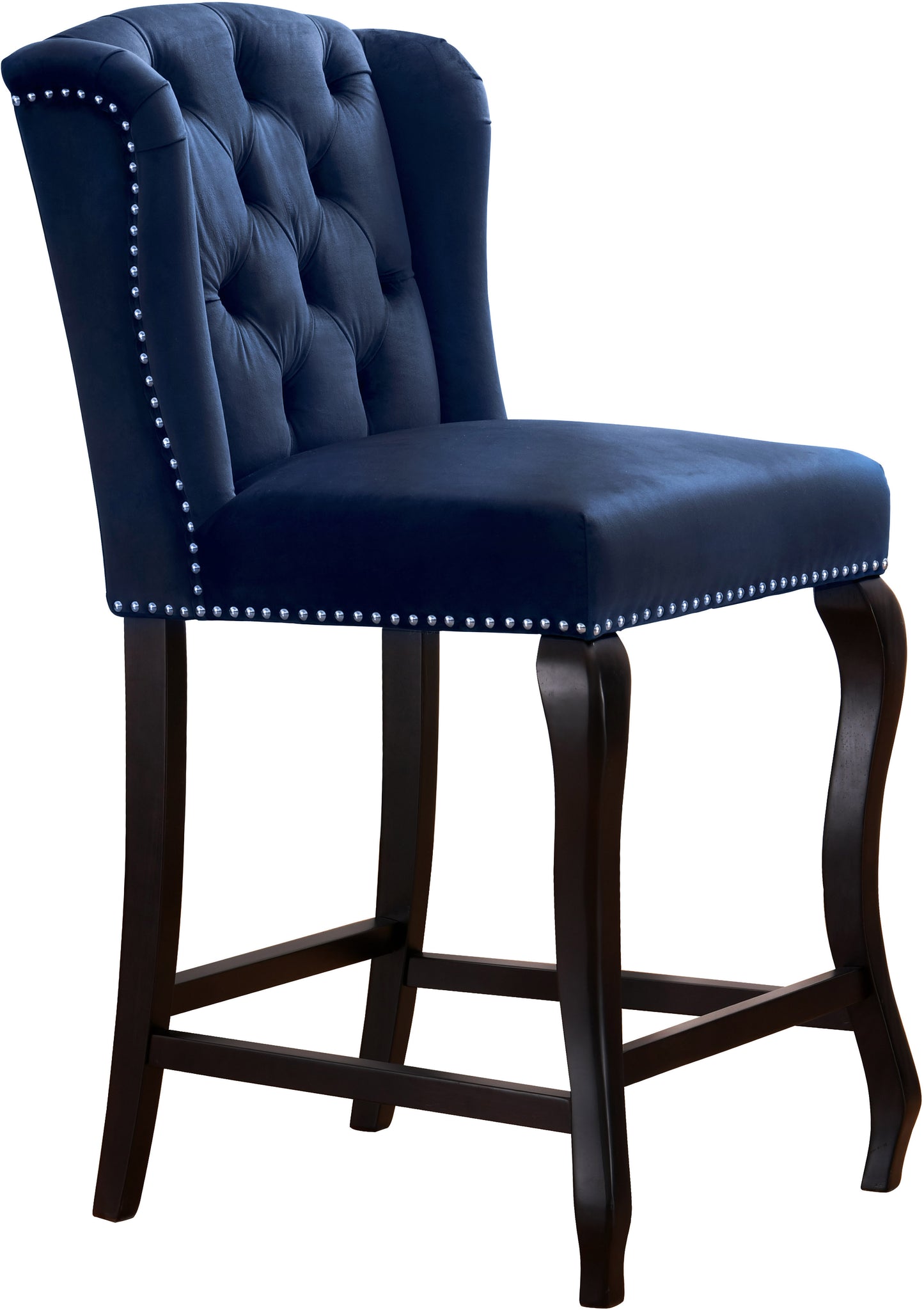 aria navy velvet stool c