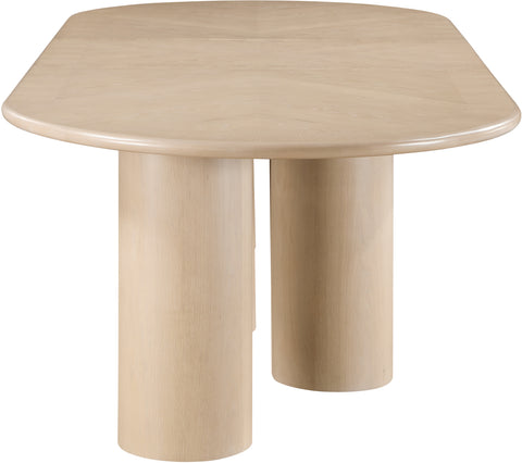 Hadley 95.25" / 119.25" / 143.25" Oak Solid Wood And Oak Veneer Dining Table, 1 Piece