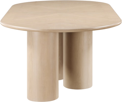 Hadley 95.25" / 119.25" / 143.25" Oak Solid Wood And Oak Veneer Dining Table, 1 Piece