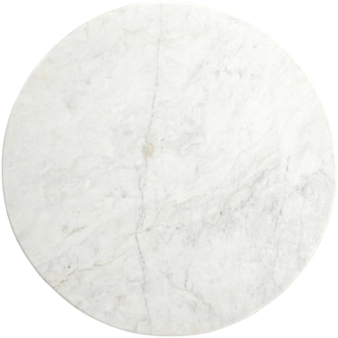 Nova White Genuine Marble And Mango Wood Coffee Table, 1 Piece