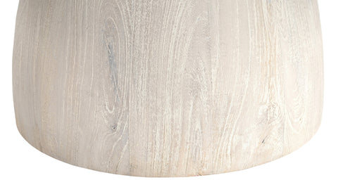 Nova White Genuine Marble And Mango Wood Coffee Table, 1 Piece