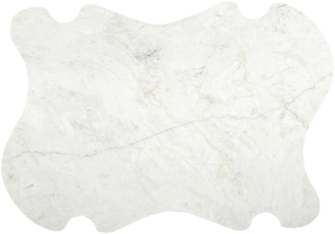 Nova White Genuine Marble And Acacia Wood Coffee Table, 1 Piece