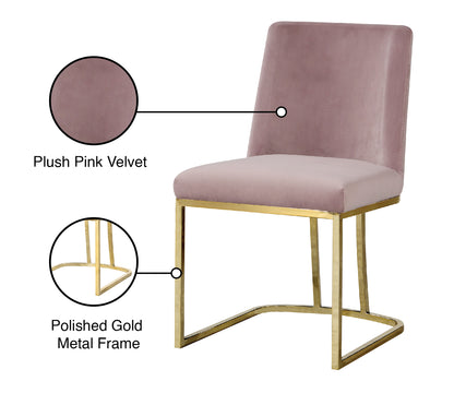 Calvin Pink Velvet Dining Chair C