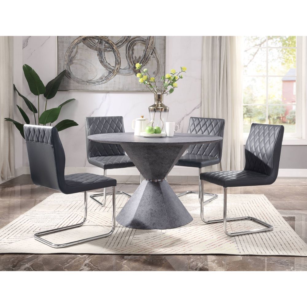 gustave dining table, faux concrete