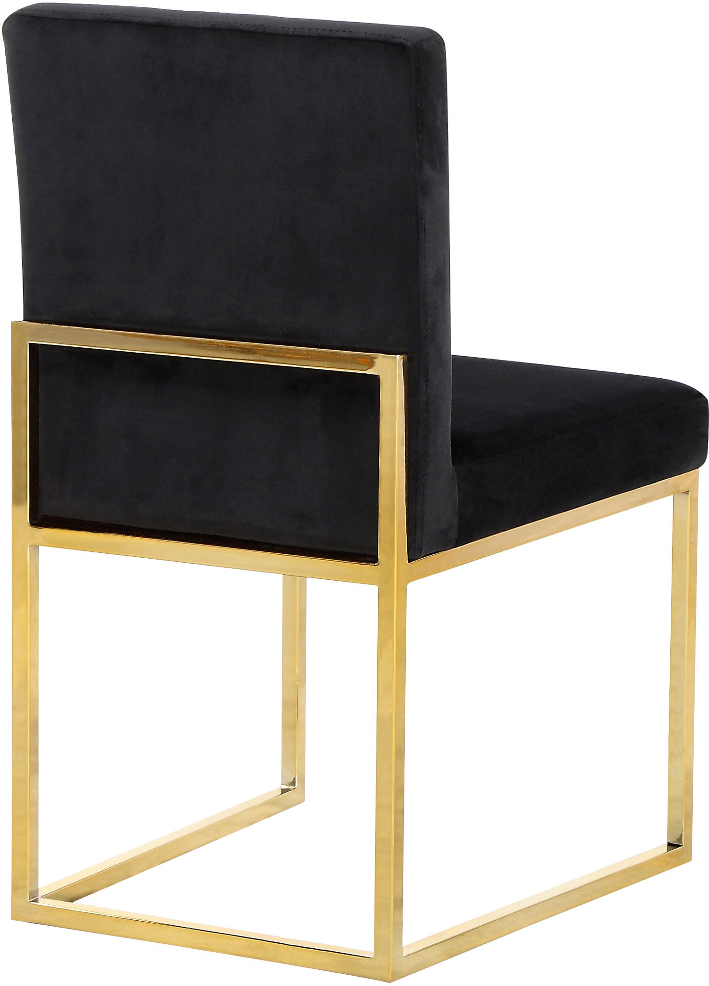 marmo black velvet dining chair