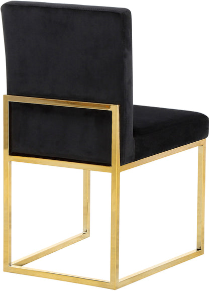 Marmo Black Velvet Dining Chair