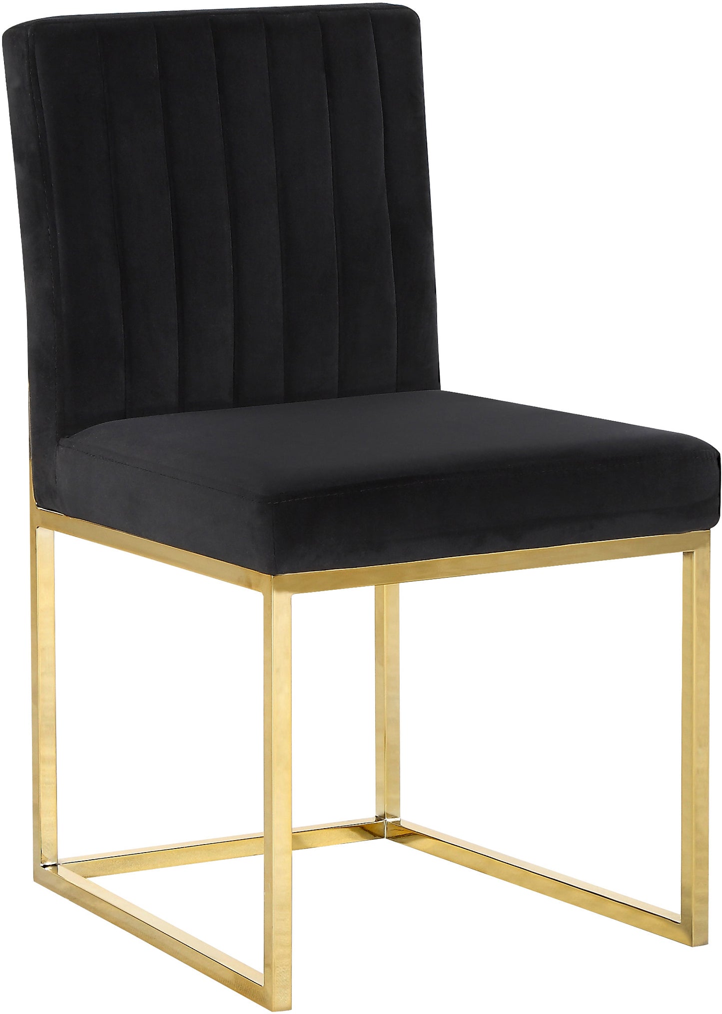 marmo black velvet dining chair