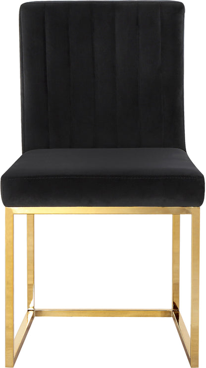 Marmo Black Velvet Dining Chair