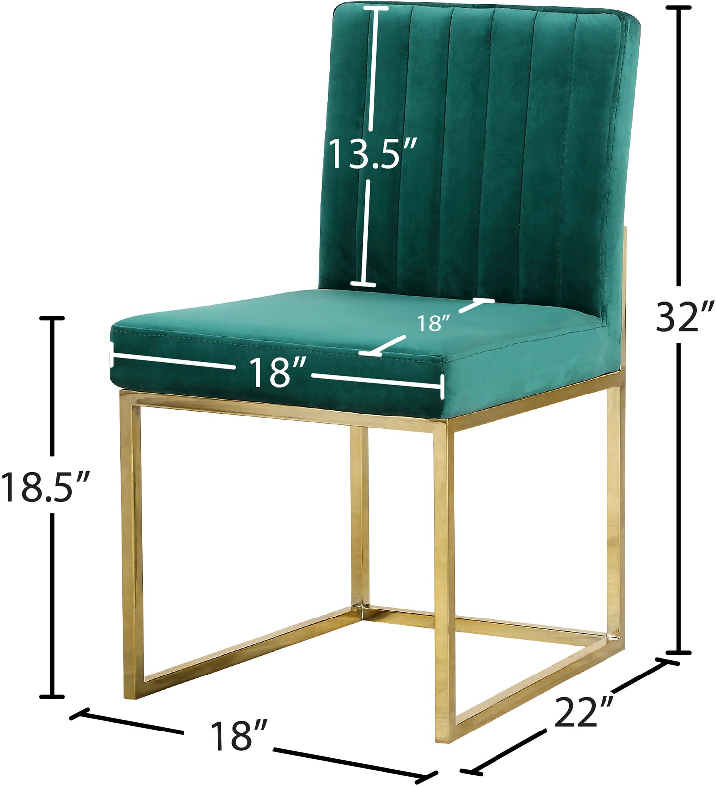 malin green velvet dining chair c