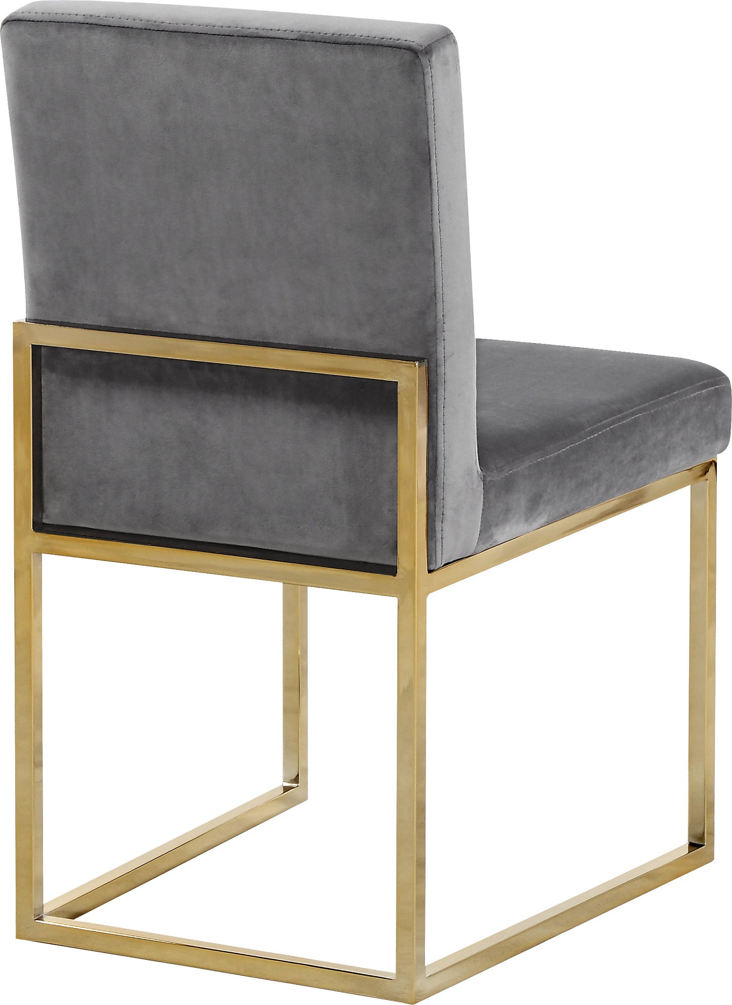 marmo grey velvet dining chair