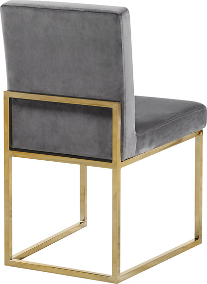 Marmo Grey Velvet Dining Chair