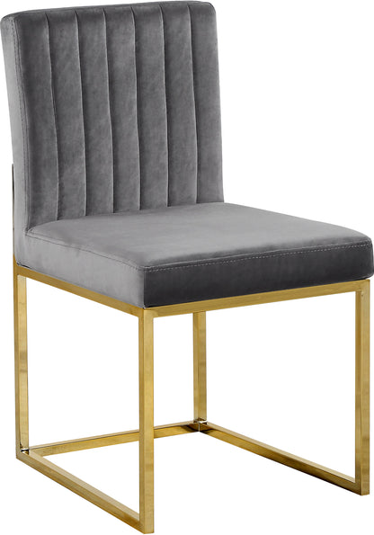 Marmo Grey Velvet Dining Chair