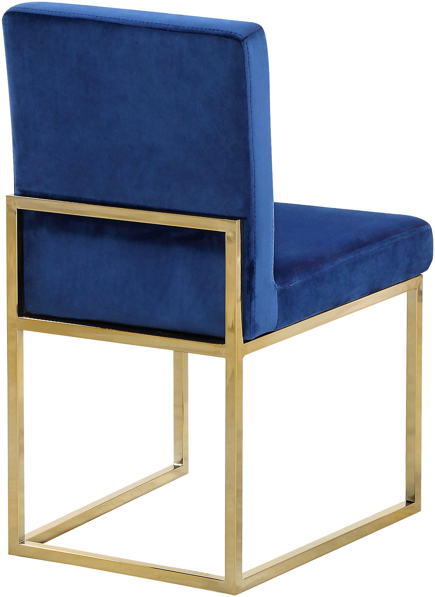 marmo navy velvet dining chair