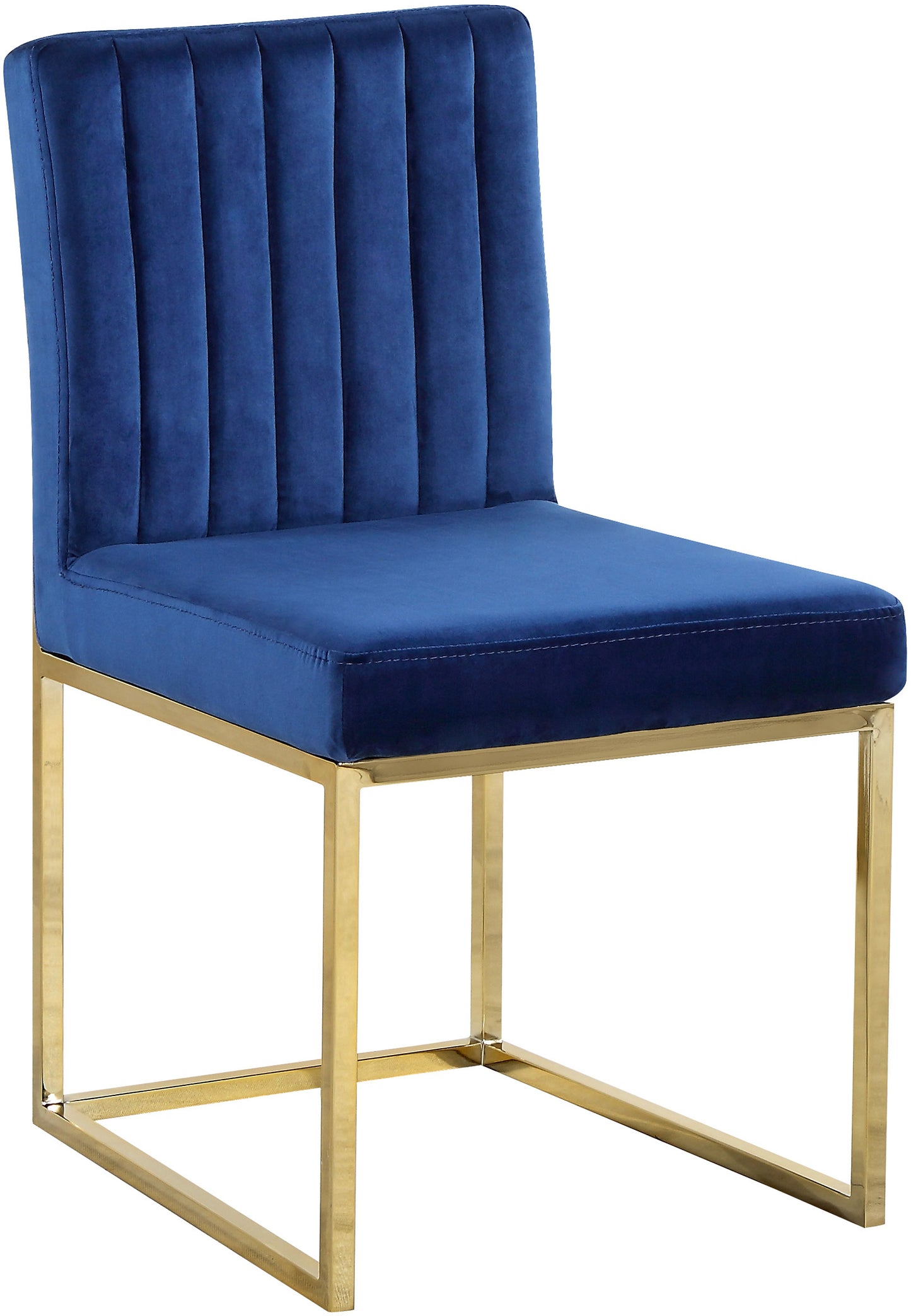 marmo navy velvet dining chair