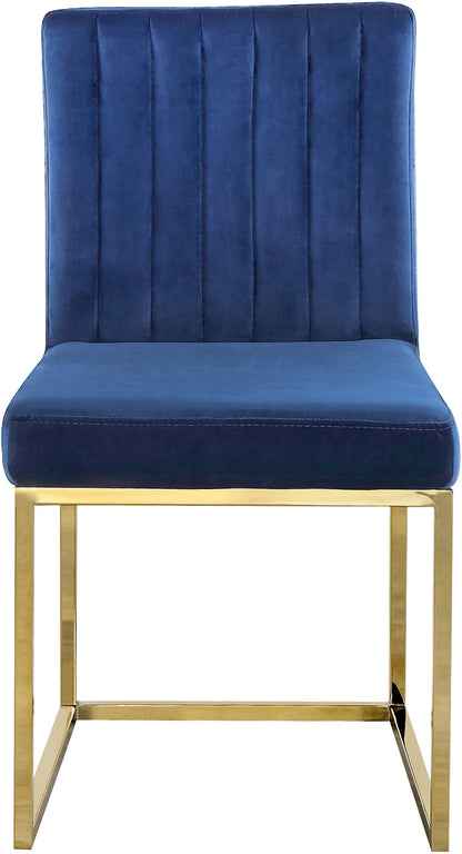 Marmo Navy Velvet Dining Chair