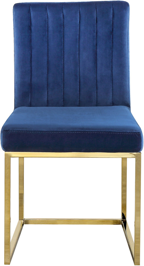 Marmo Navy Velvet Dining Chair