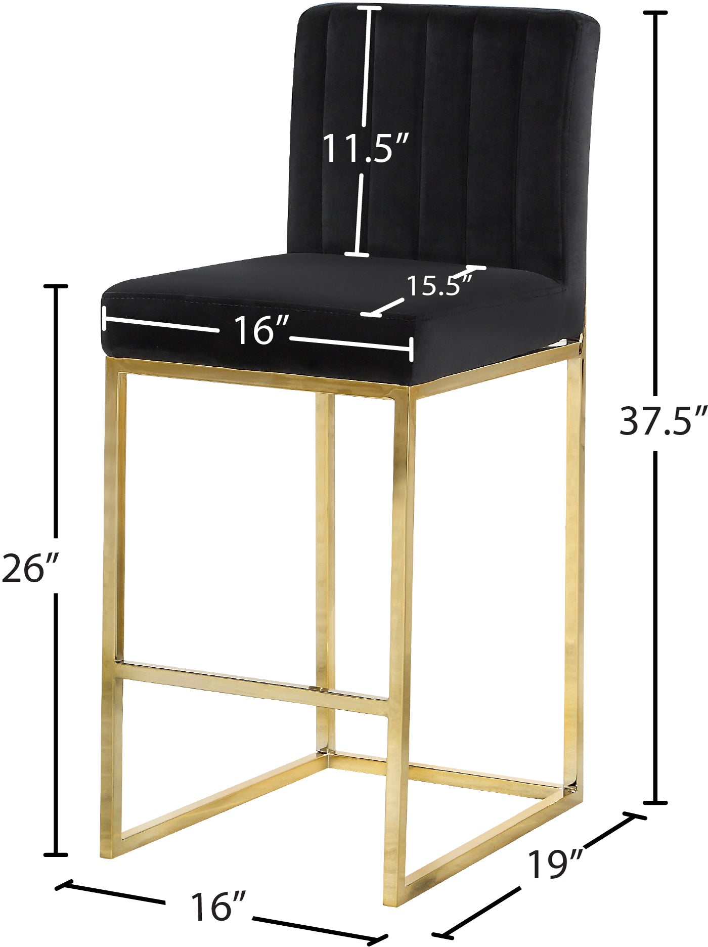 malin black velvet stool c