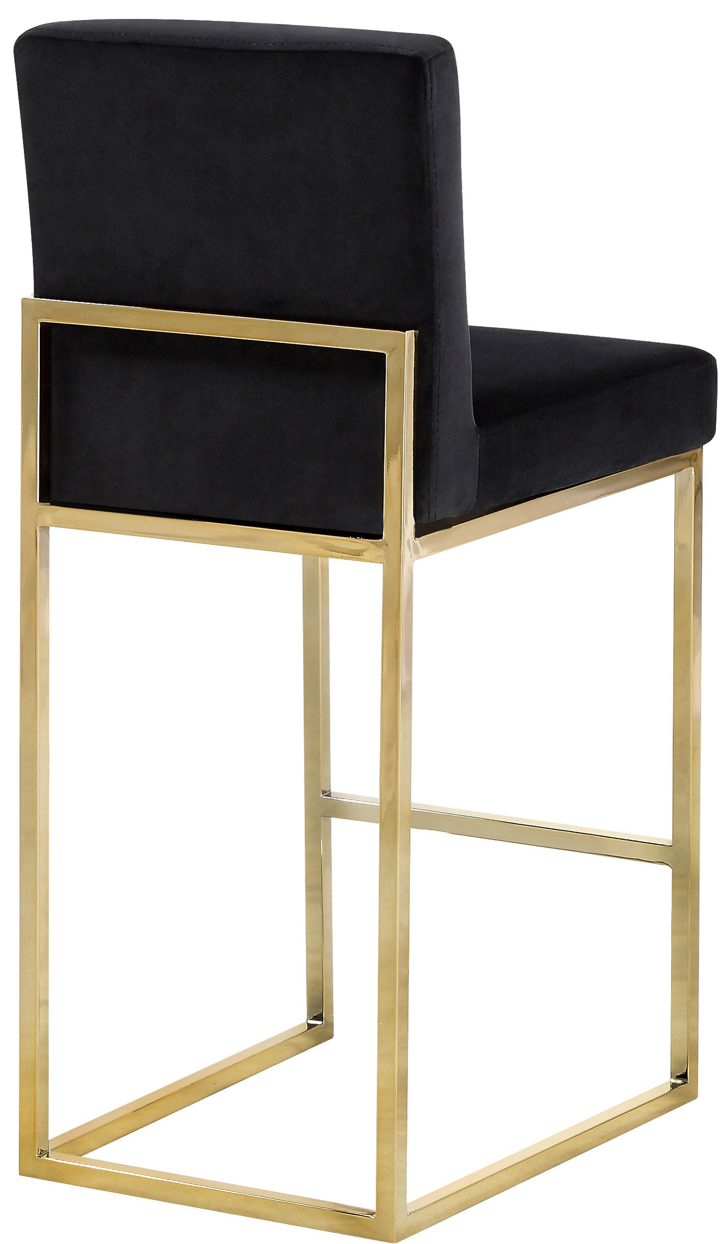 marmo black velvet stool