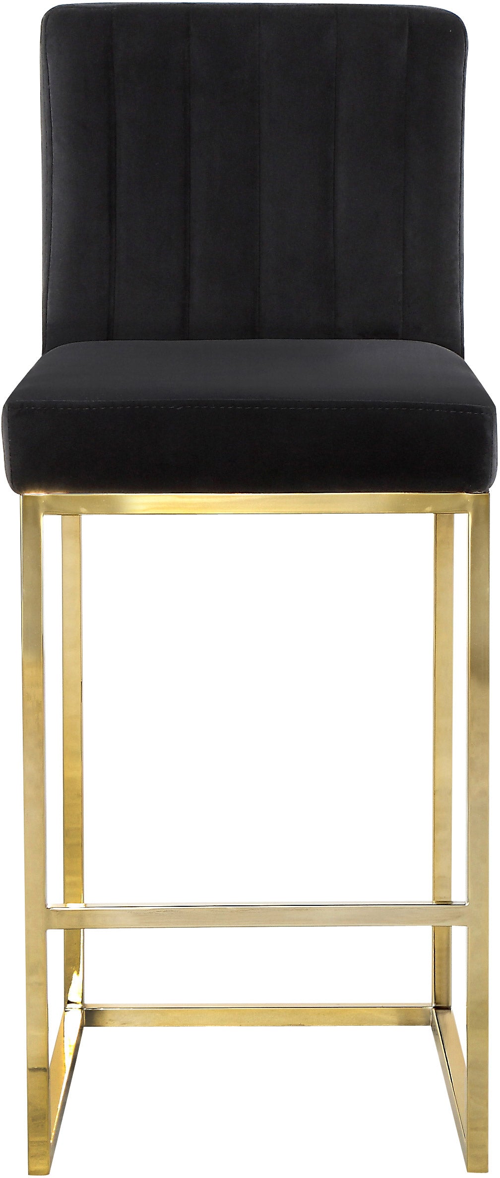 marmo black velvet stool