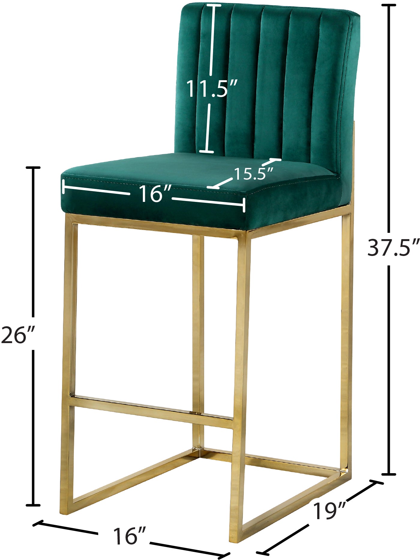 malin green velvet stool c