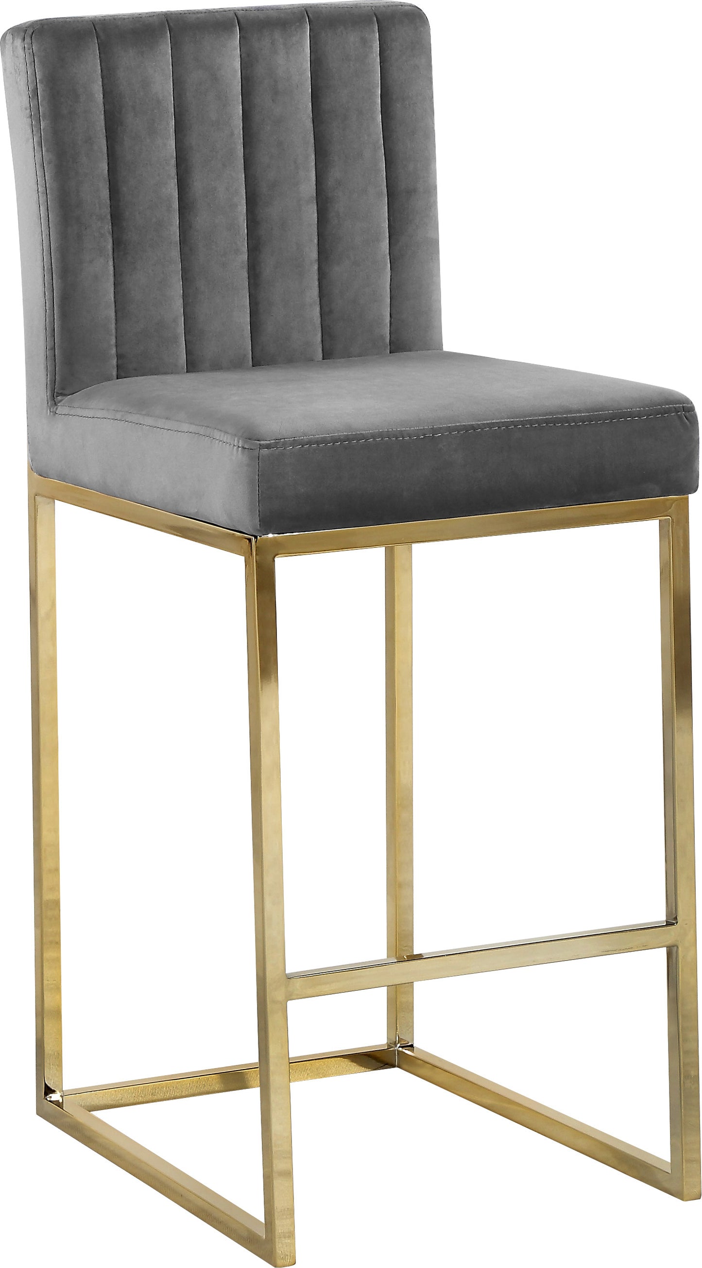 marmo grey velvet stool