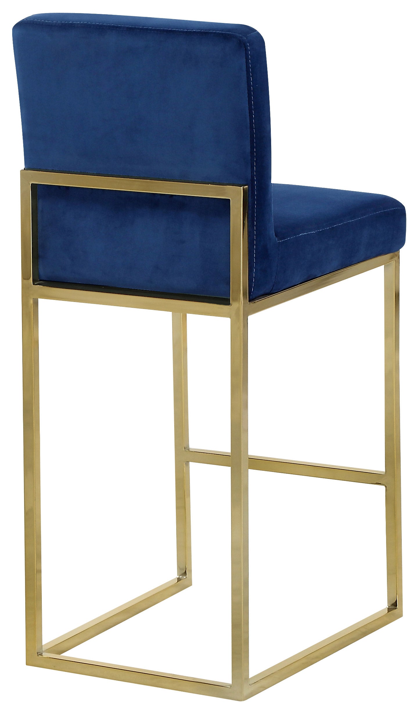 marmo navy velvet stool