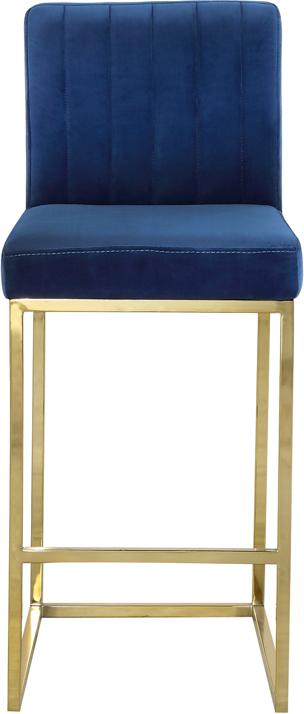 marmo navy velvet stool