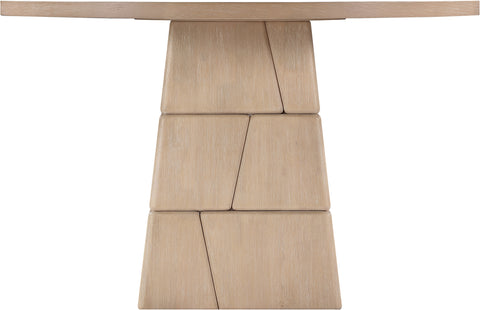 Hadley 48" Natural Oak Veneer And Solid Wood Dining Table, 1 Piece