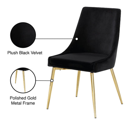 Grande Black Velvet Dining Chair C