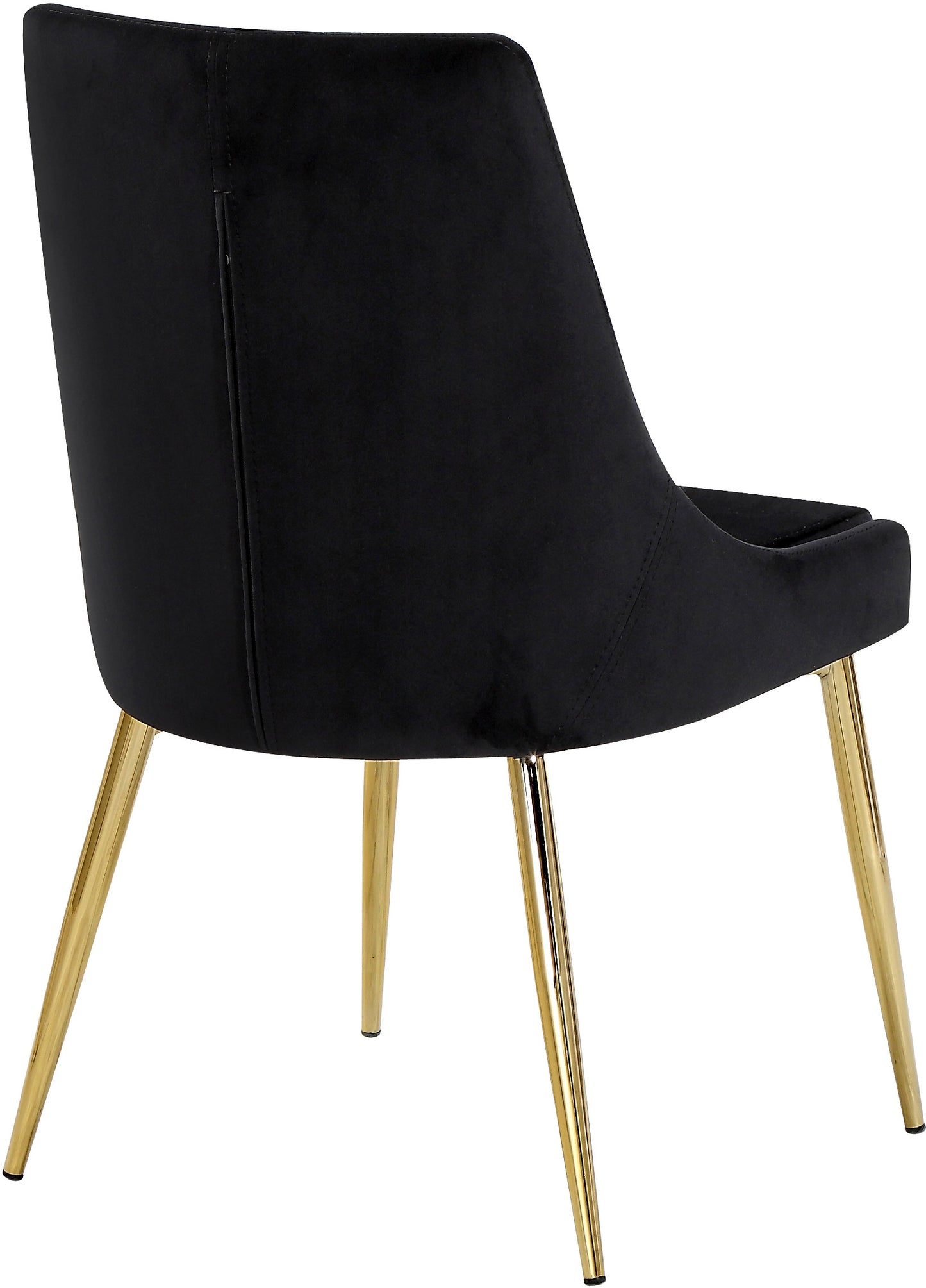 camila black velvet dining chair