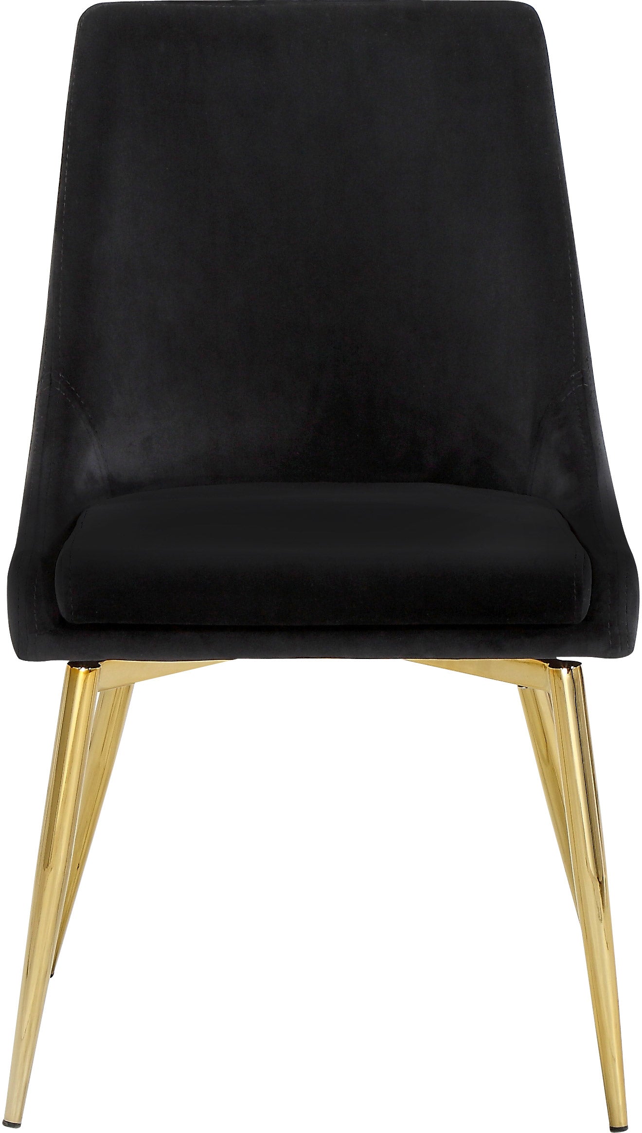 camila black velvet dining chair