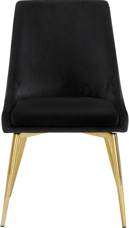 Camila Black Velvet Dining Chair