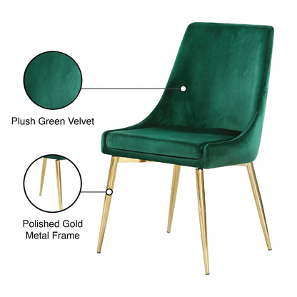 Grande Green Velvet Dining Chair C