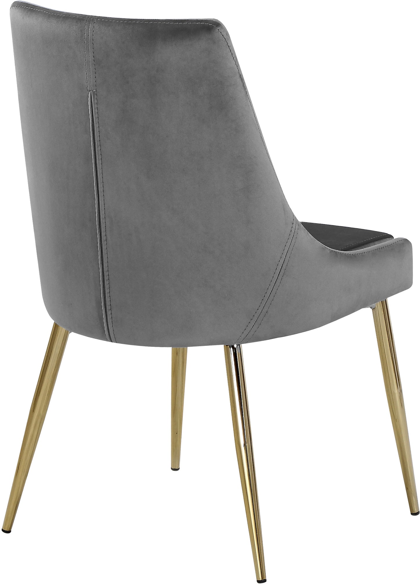 camila grey velvet dining chair