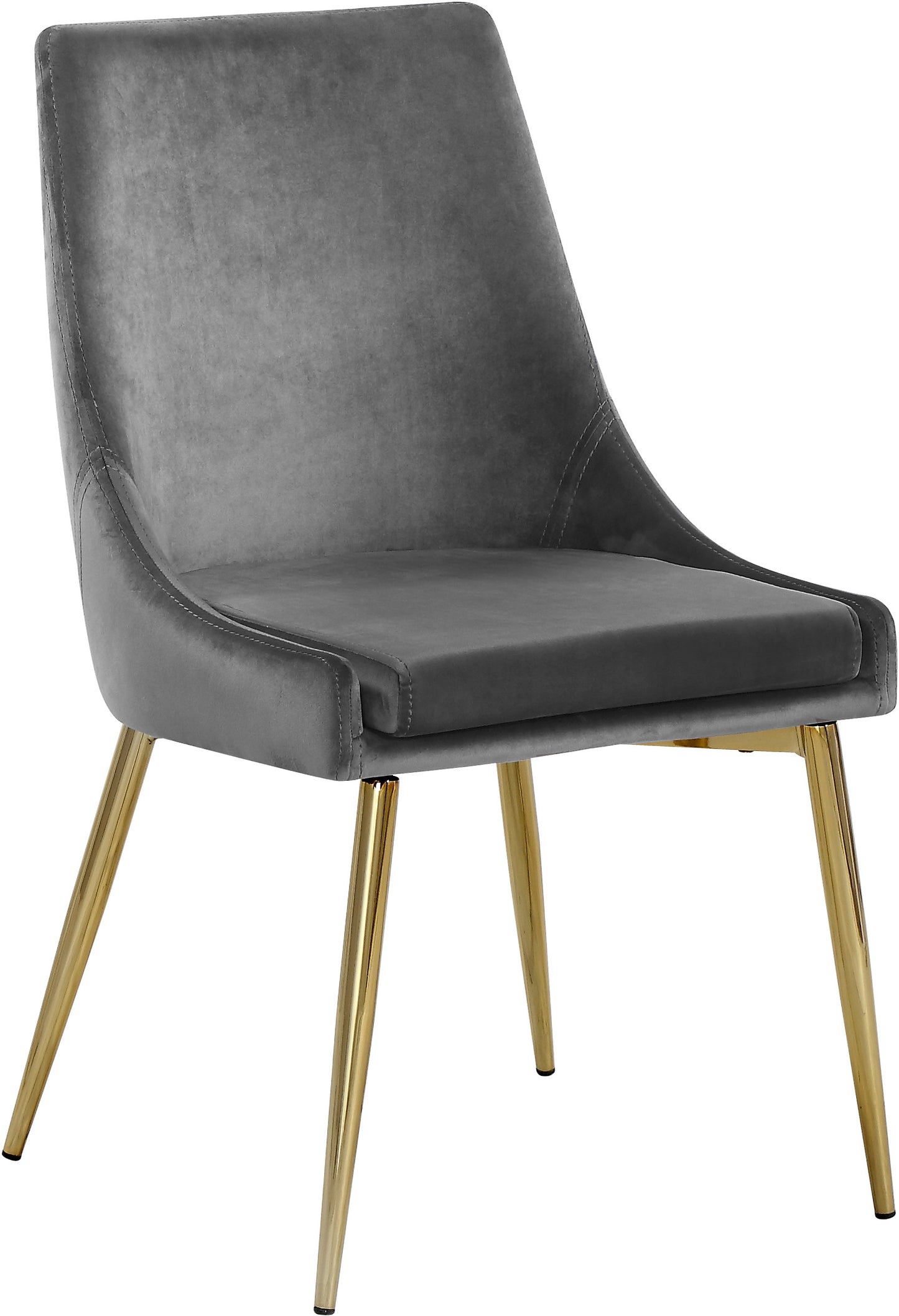 camila grey velvet dining chair