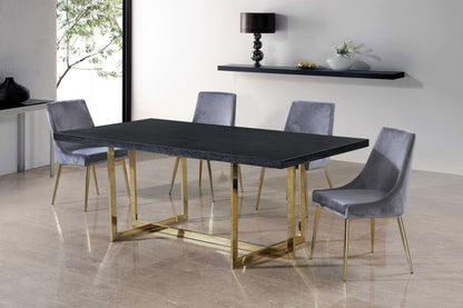 Camila Grey Velvet Dining Chair