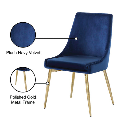 Grande Navy Velvet Dining Chair C