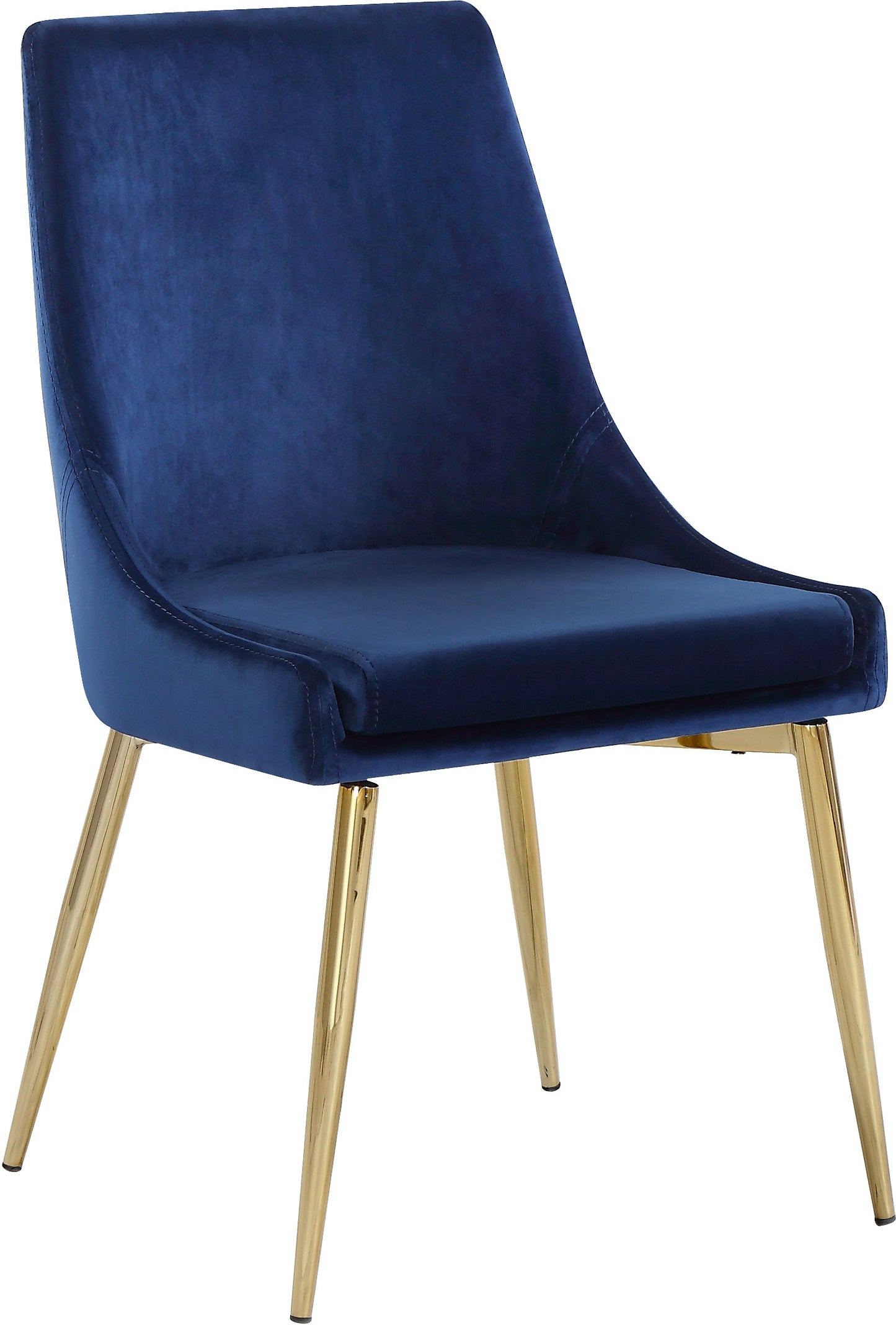 camila navy velvet dining chair