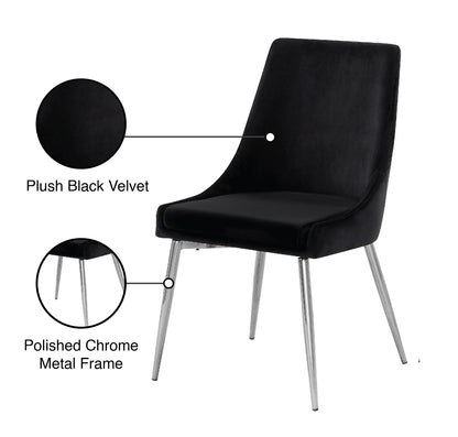 Grande Black Velvet Dining Chair C