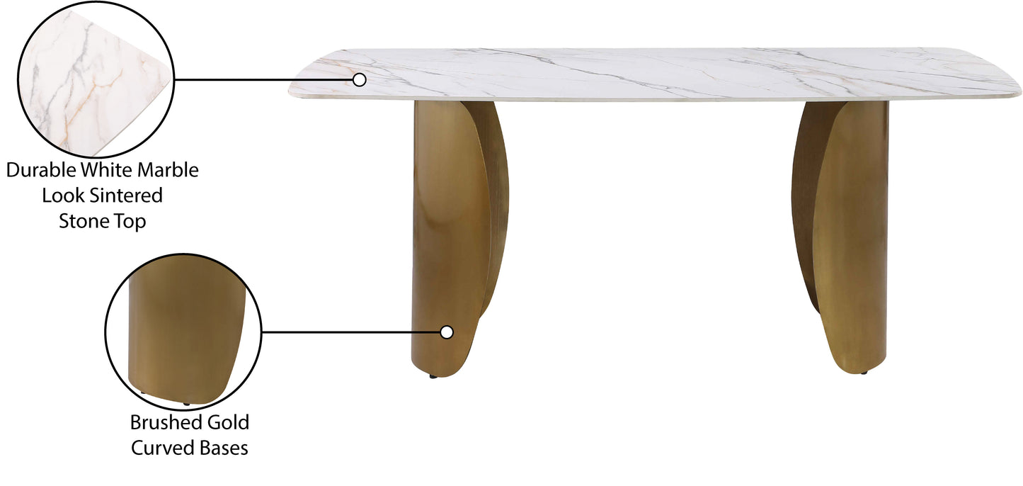 ames white dining table t