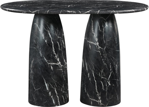 Linden 60" Black Concrete Indoor/Outdoor Counter Height Table, 1 Piece