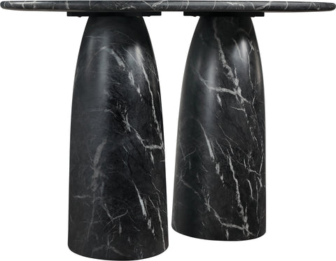 Linden 60" Black Concrete Indoor/Outdoor Counter Height Table, 1 Piece