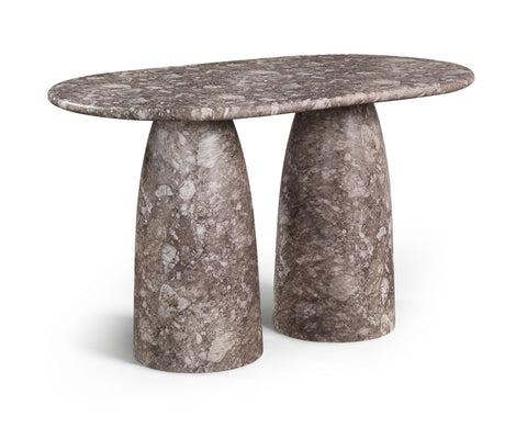 Linden 60" Brown Concrete Indoor/Outdoor Counter Height Table, 1 Piece