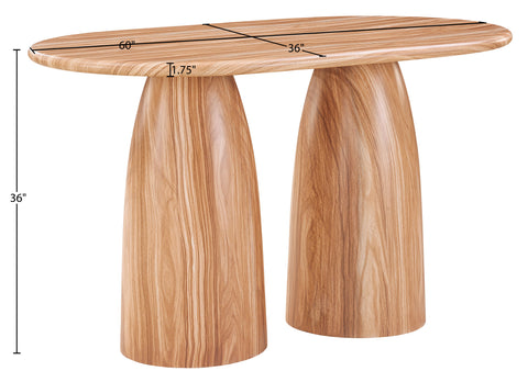 Linden 60" Natural Concrete Indoor/Outdoor Counter Height Table, 1 Piece